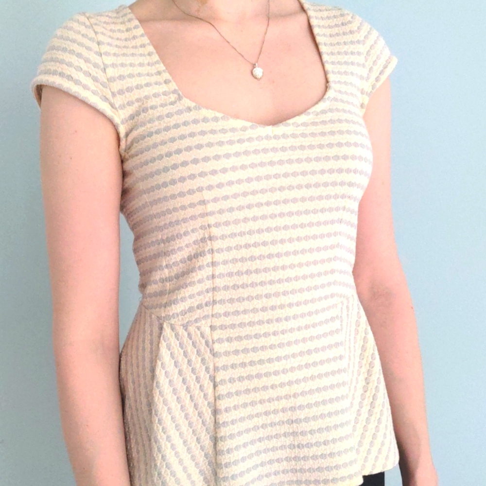 Anthropologie Postnotes Peplum Top